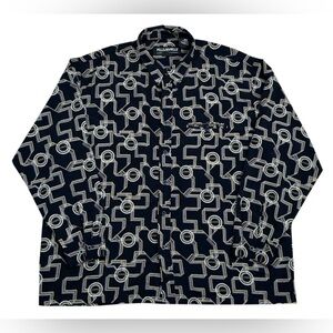 Vintage Pelle Pelle All Over Button Down Long Sleeve Shirt (Size XXL)